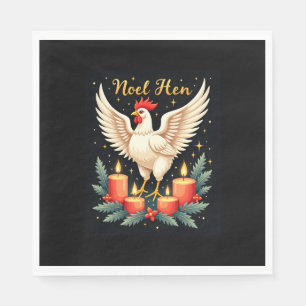 Noel Hen Chicken Napkin