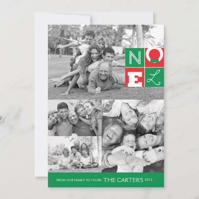 NOEL Holiday 5x7 Flat Card (Front)