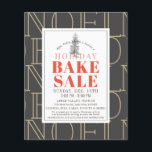 NOEL Holiday Bake Sale Dark Gray Flyer<br><div class="desc">This modern and chic "NOEL" christmas holiday bake sale flyer features a dark gray background with a christmas tree. Personalize it for your needs. You can find matching products at my store.</div>