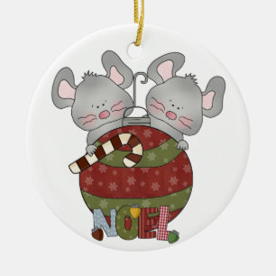 Noel Holiday Mice Christmas Ornament