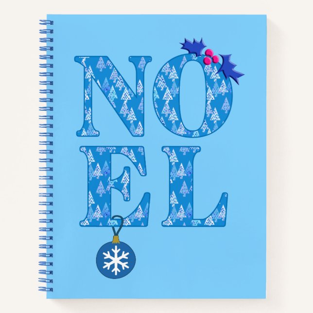 NOEL in Blue Christmas Trees Recipe Book  (Front)