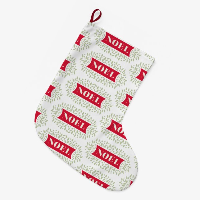 noel large christmas stocking (Front (Hanging))