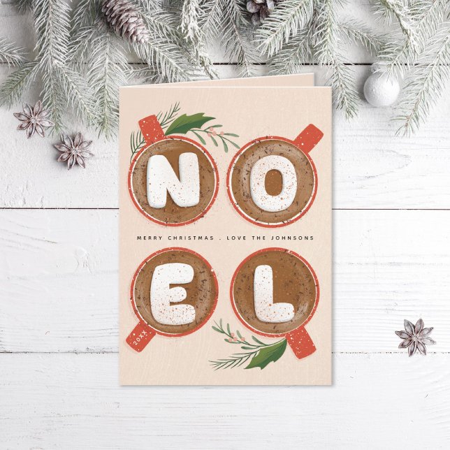 Noel Marshmallows Hot Cocoa  Holiday Card (Creator Uploaded)