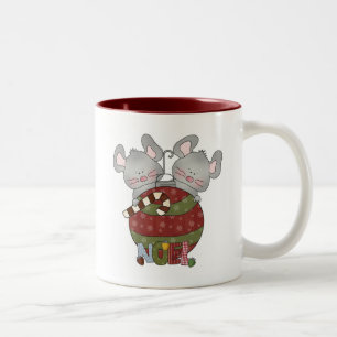 Noel Mice Holiday T-shirts and Gifts Two-Tone Coffee Mug