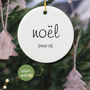 Noël Minimal White Christmas Tree Elegant Script Ceramic Tree Decoration