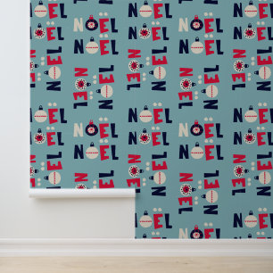 Noel Modern Festive Typography Christmas Holidays Wallpaper