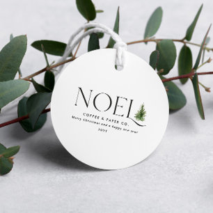 Noel modern typography 1 photo corporate favour tags