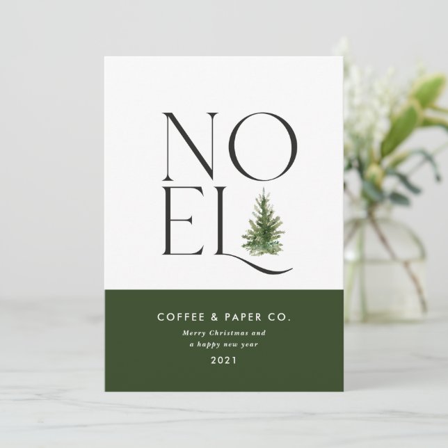 Noel modern typography corporate holiday Christmas (Standing Front)