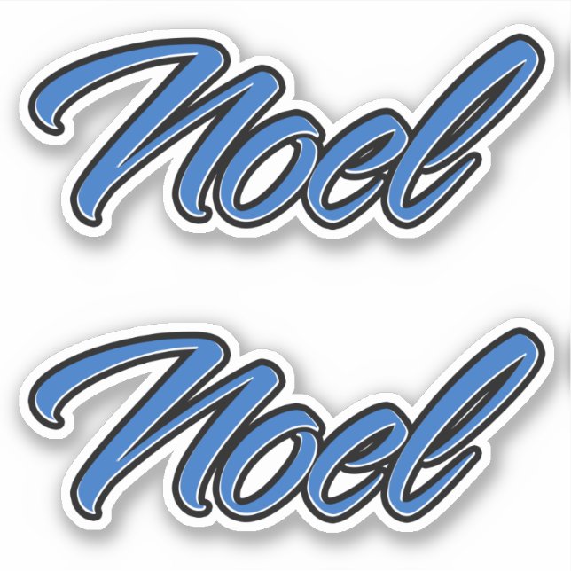 Noel Name blue sticker decal sticker set (Front)