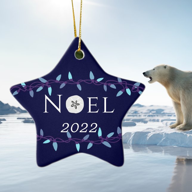  Noel Navy Blue Sand Dollar Nautical Christmas    Ceramic Tree Decoration (Creator Uploaded)