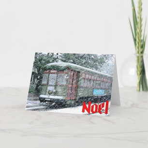 Noel New Orleans Streetcar Holiday Card