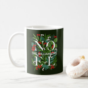 NOEL Personalised Family Name Christmas Coffee Mug