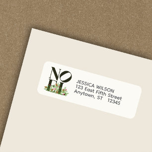 NOEL Pop Art Inspired Christmas Return Address