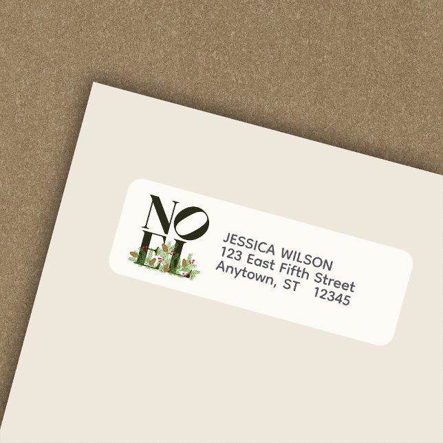 NOEL Pop Art Inspired Christmas Return Address (Creator Uploaded)