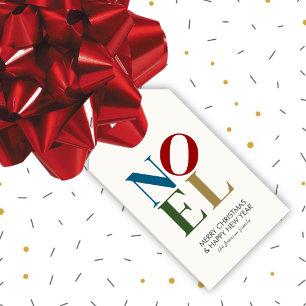 NOEL Pop Letter Art Inspired Christmas Gift Tags