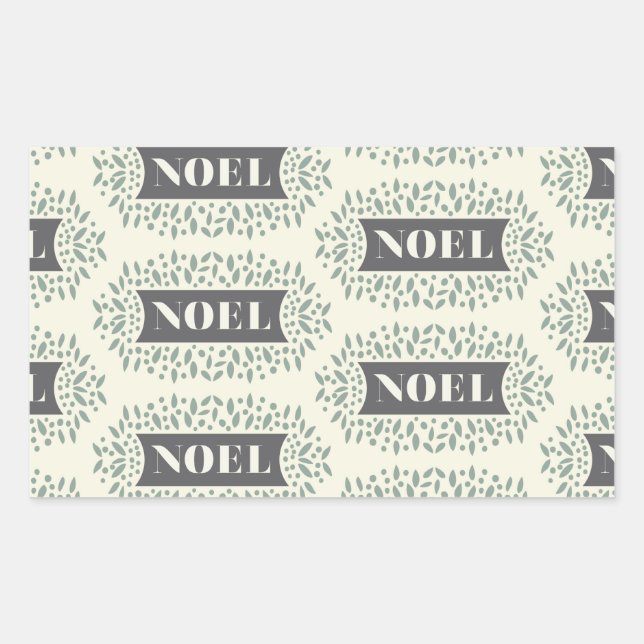 noel rectangular sticker (Front)
