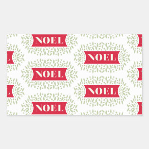 noel rectangular sticker