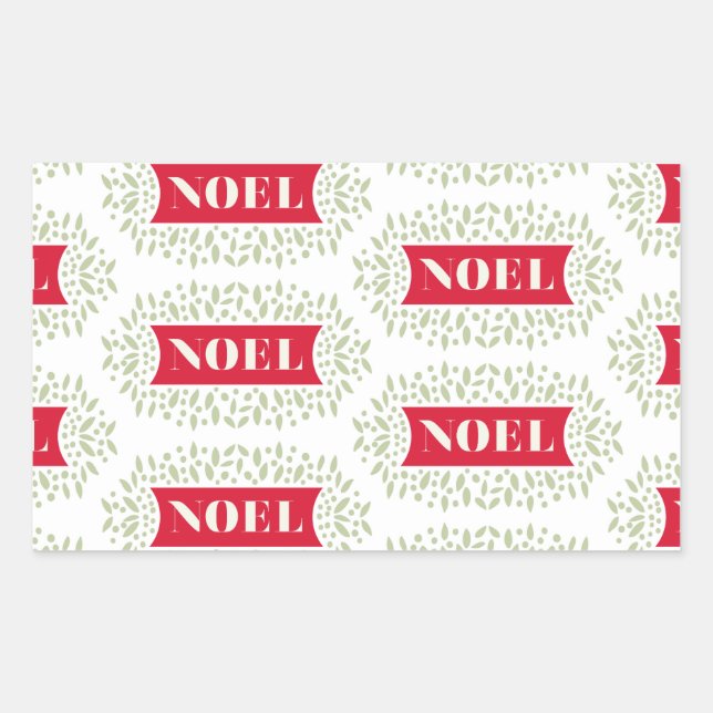 noel rectangular sticker (Front)