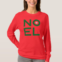 Noel Red and Green Trendy Modern T-Shirt