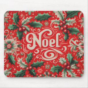 Noel Red & Green Mouse Mat