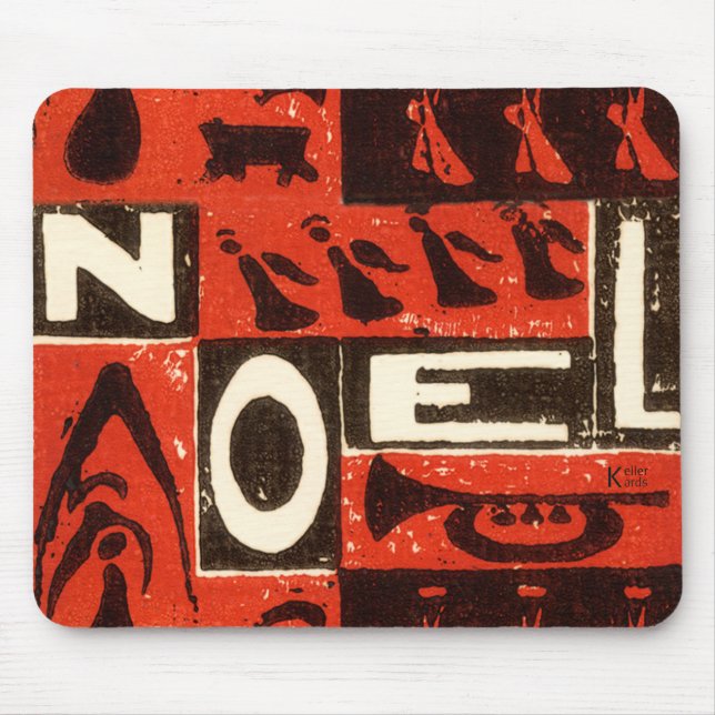 Noel Red Mouse Mat (Front)