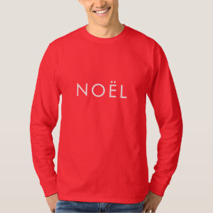 Noël red white minimalist typography simple modern T-Shirt