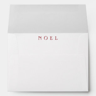 “NOEL” Script Pink Elegant Business Christmas Envelope
