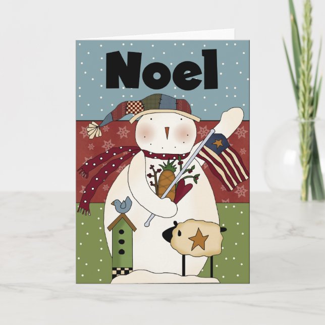Noel Snowman Card (Front)