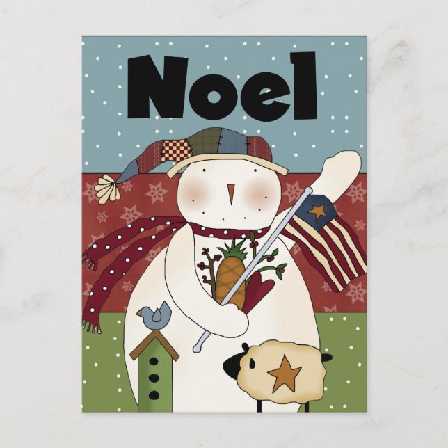 Noel Snowman Card (Front)