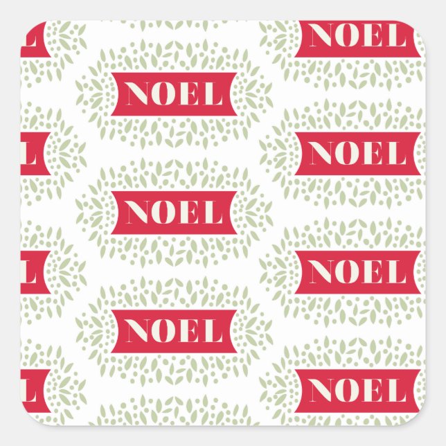 noel square sticker (Front)