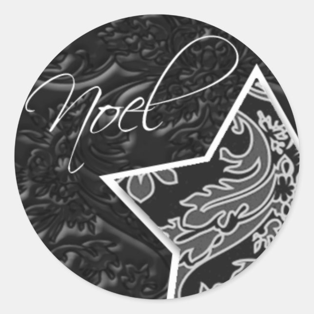 Noel Star Customisable Holiday Envelope Seals (Front)