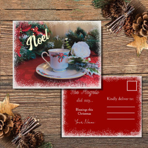 Noel the Angels Did Say Foil Holiday Postcard