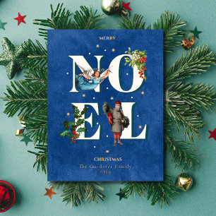 NOEL Victorian Vintage Christmas Flat Holiday Card