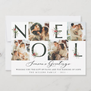 Noel Watercalor Cranberry collage 4 Photo Holiday