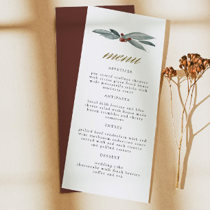 NOEL Winter Berry Christmas Holiday Wedding Menu