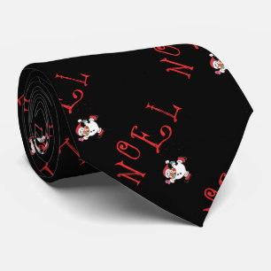 NOEL with Skating Snowman Tie