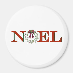 Noel With Wreath Magnet
