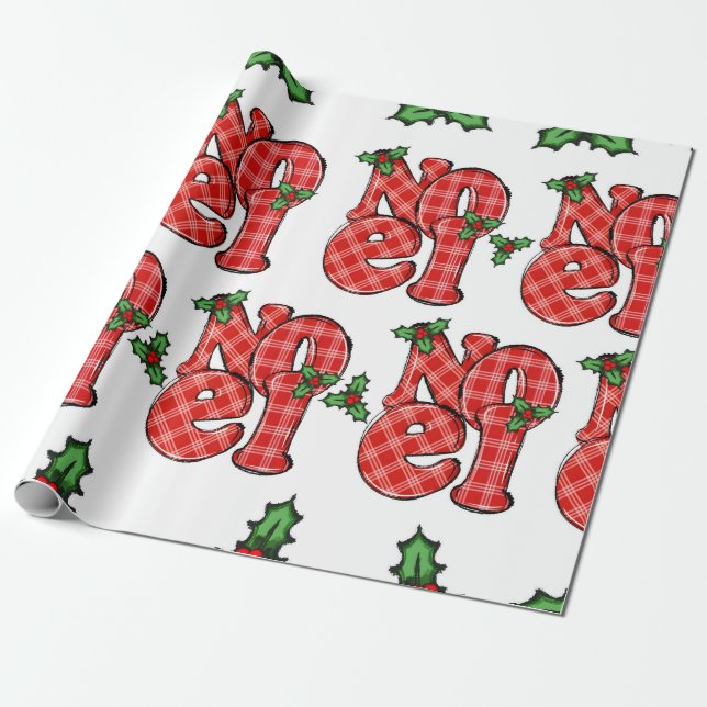 Noel Wrapping Paper  (Unrolled)
