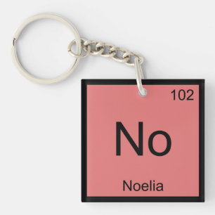 Noelia Name Chemistry Element Periodic Table Key Ring