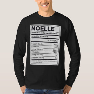 Noelle Nutrition Information  Problem Solving Hard T-Shirt