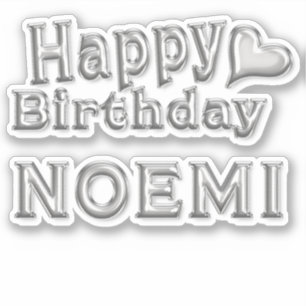 Noemi Happy Birthday silver sticker