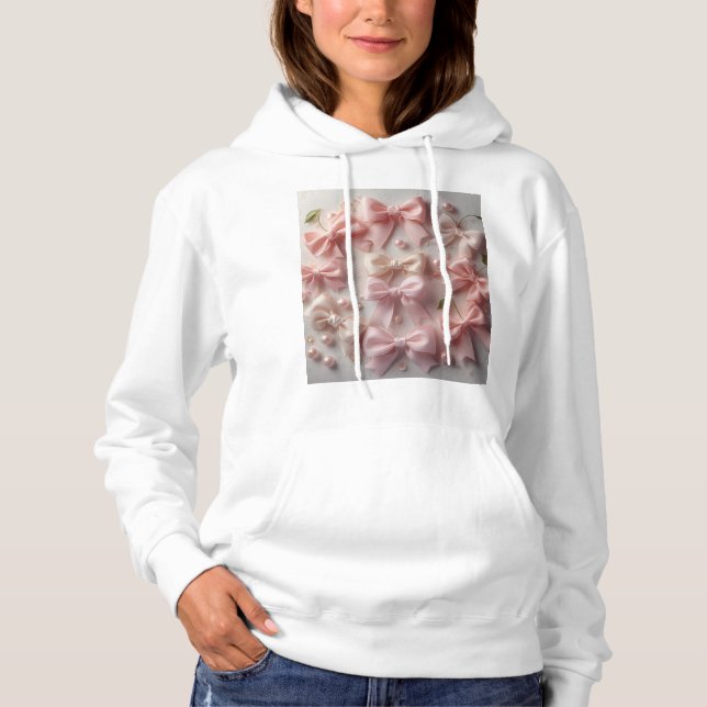 Nœuds roses & cerises coquette hoodie (Front)