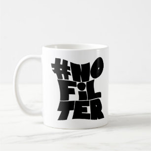 #NoFilter - Bold Retro Typography Tri-Blend Tee Coffee Mug