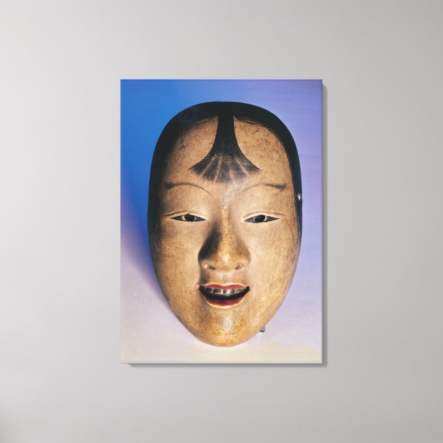 Noh theatre mask of a young boy called canvas print (Front)