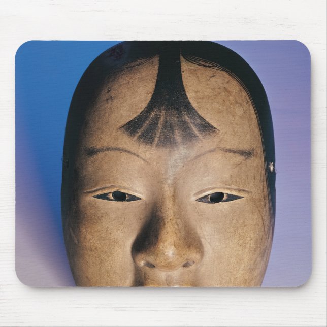 Noh theatre mask of a young boy called mouse mat (Front)