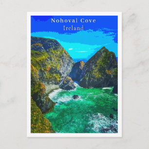 Nohoval Cove Cork Ireland Retro Style Postcard