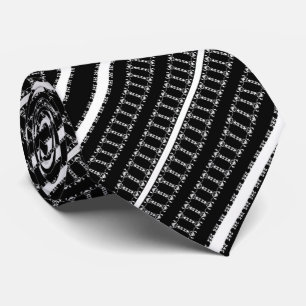 Noir Ascendant Luxury Black & White Ornamental Tie