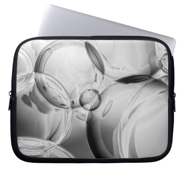 Noir Bubbles Laptop Sleeve (Front)