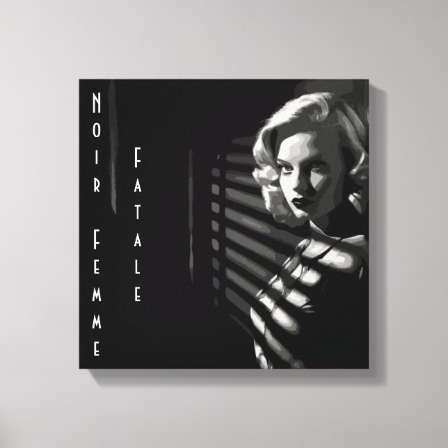 Noir Femme Fatale Canvas Print (Front)