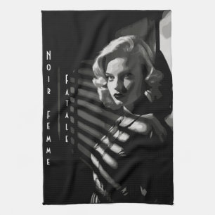 Noir Femme Fatale Tea Towel